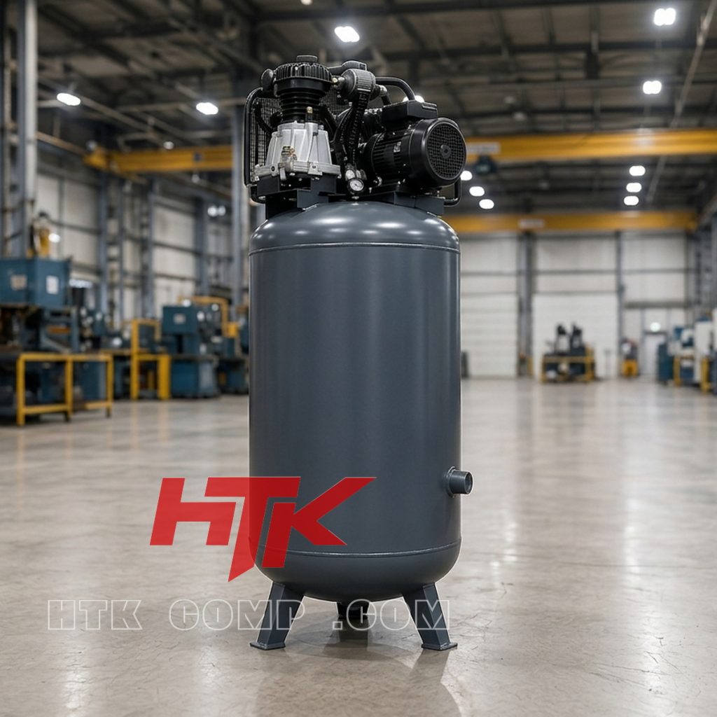 کمپرسور پیستونی 2 اسب بخار ایستاده 200 لیتری هوا تجهیز HTK