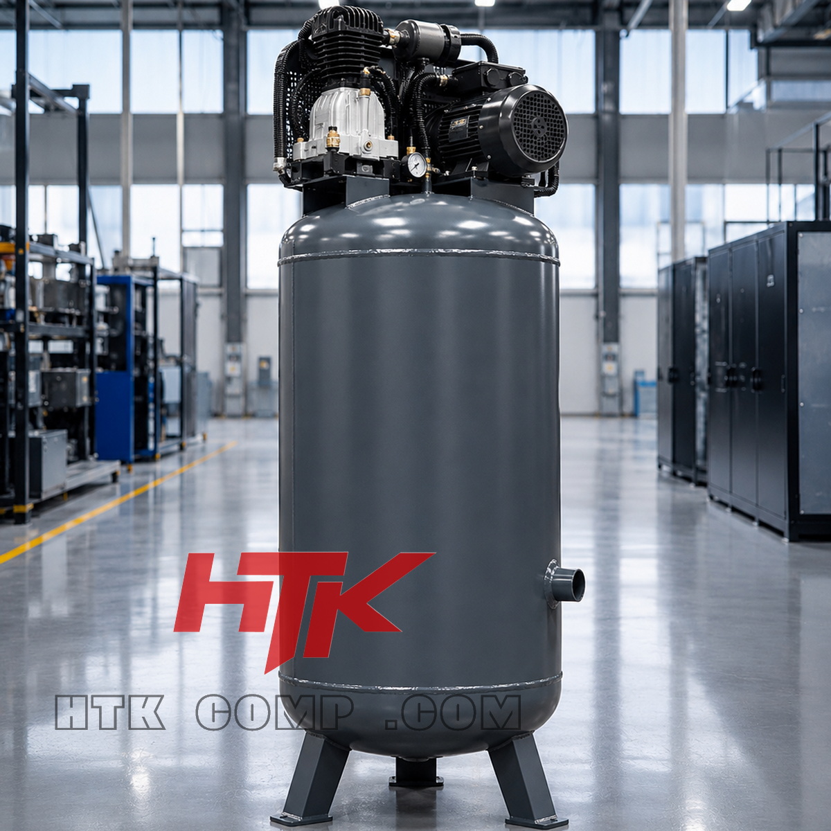 کمپرسور پیستونی 5.5 اسب بخار ایستاده 400 لیتری هوا تجهیز HTK کمپرسور پیستونی 5.5 اسب بخار ایستاده 400 لیتری هوا تجهیز HTK