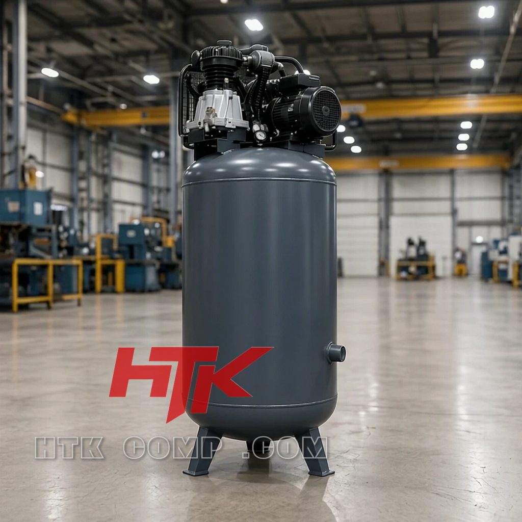 کمپرسور پیستونی 10 اسب بخار ایستاده 750 لیتری هوا تجهیز HTK